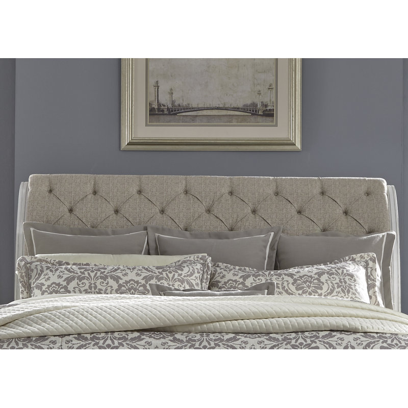Ophelia & Co. Ginyard Upholstered Sleigh Headboard Wayfair